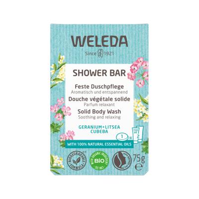 Weleda Shower Bar (Solid Body Wash) Geranium + Litsea Cubeba 75g